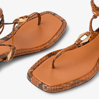 Sandales Onyxia à imprimé serpent 20 en cuir - Copper & Gold