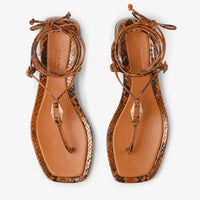 Sandales Onyxia à imprimé serpent 20 en cuir - Copper & Gold
