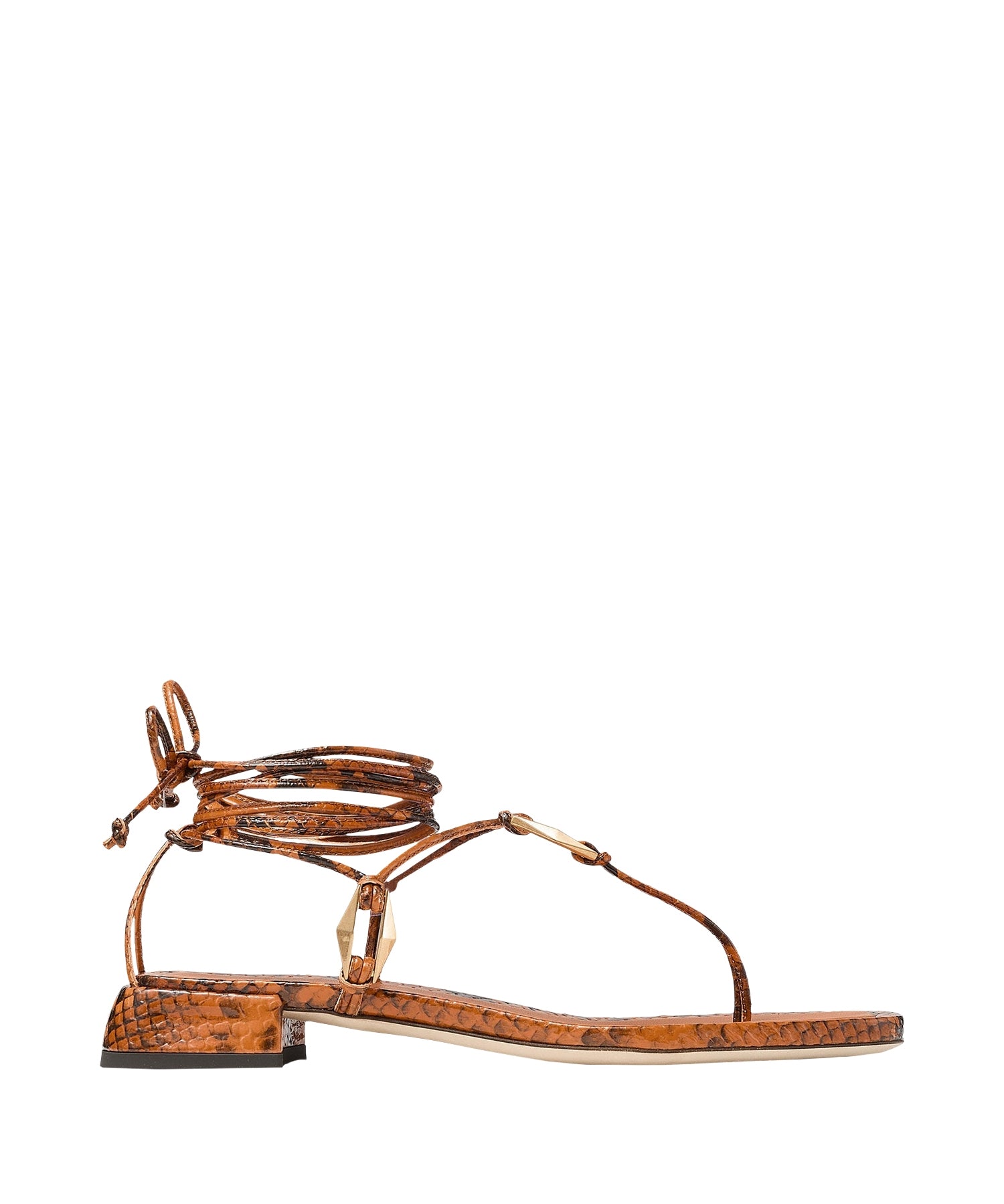Sandales Onyxia à imprimé serpent 20 en cuir - Copper & Gold
