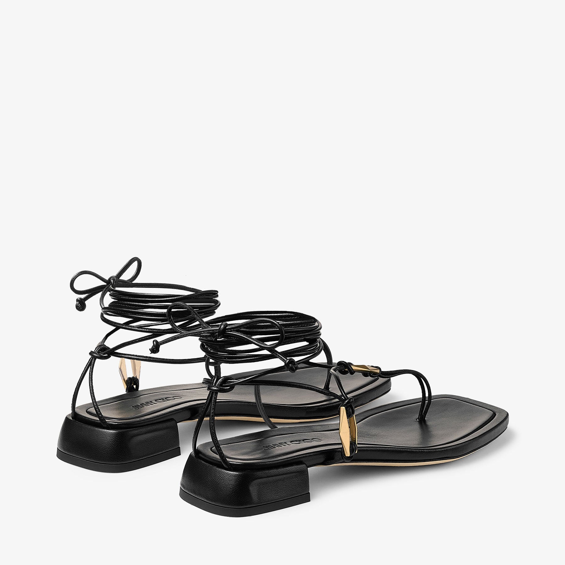 Sandales Onyxia 20 en cuir - Black & Gold