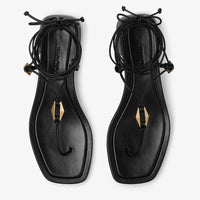 Sandales Onyxia 20 en cuir - Black & Gold