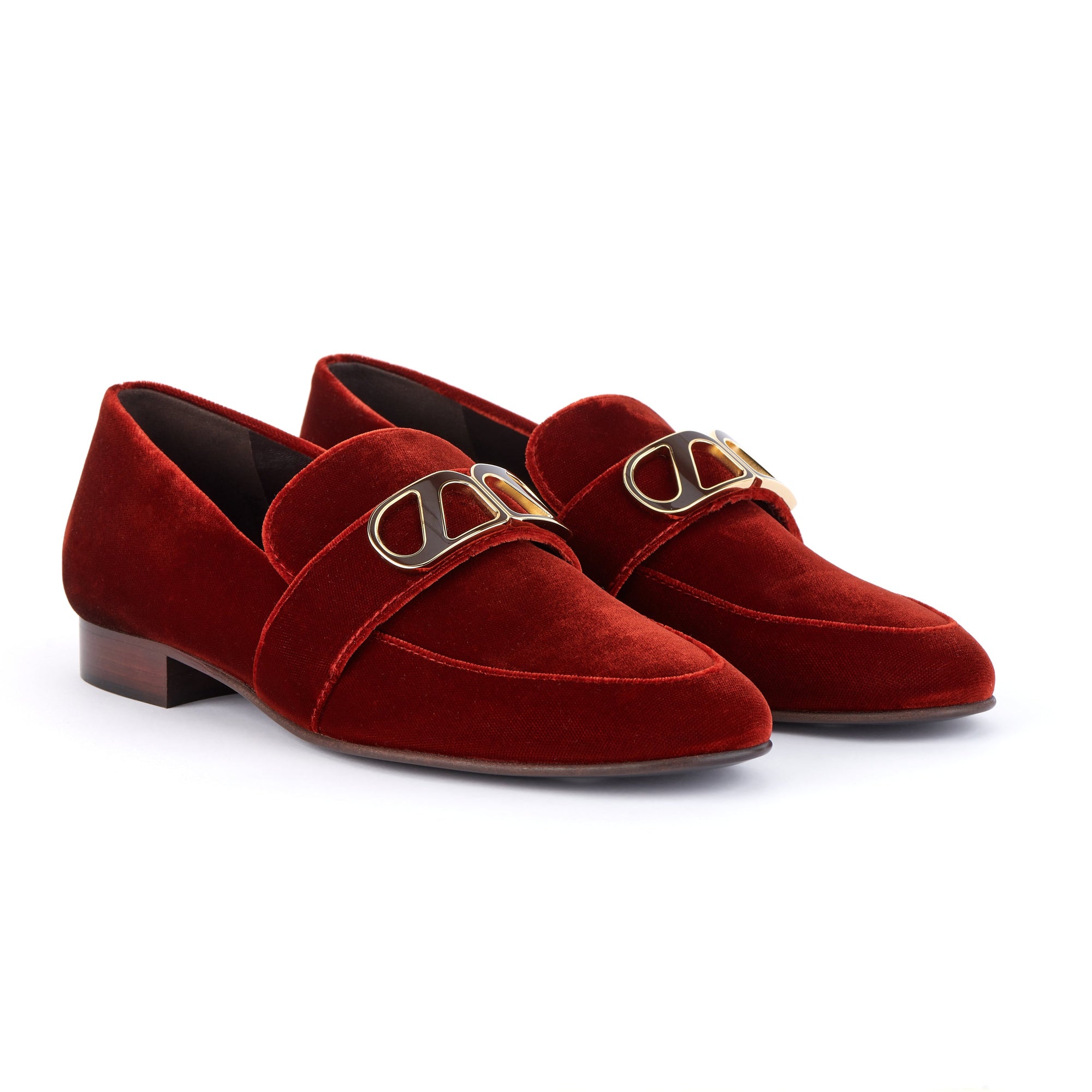 12qty DÉJÀ VU 220€ / Mocassins Blair en velours - Orange