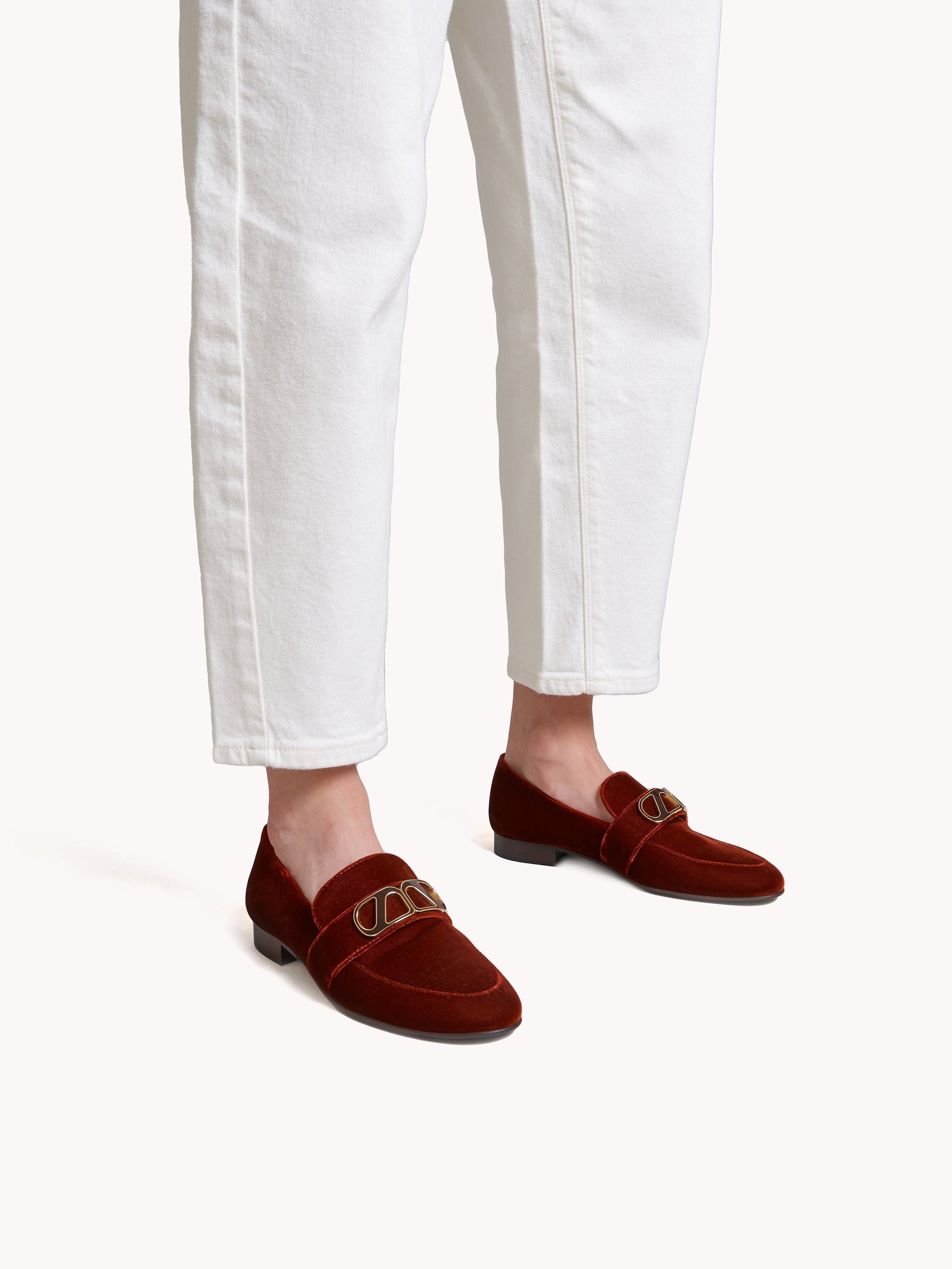 12qty DÉJÀ VU 220€ / Mocassins Blair en velours - Orange