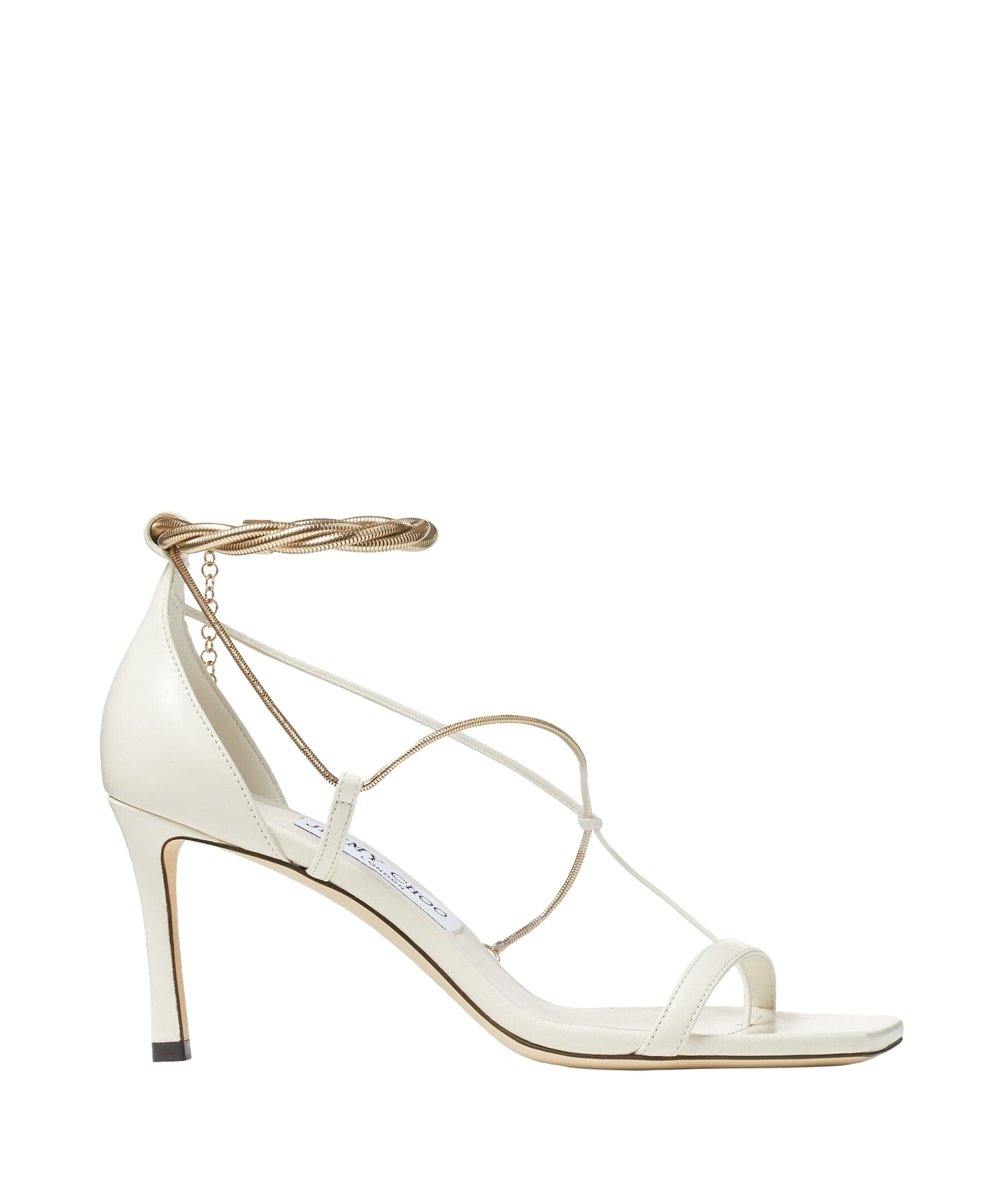 Sandales Oriana 75 en cuir - Latte & Gold