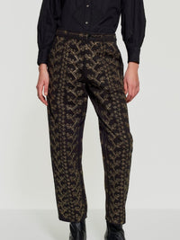 Pantalon brodé Oriane - Black