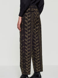 Pantalon brodé Oriane - Black