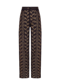 Pantalon brodé Oriane - Black