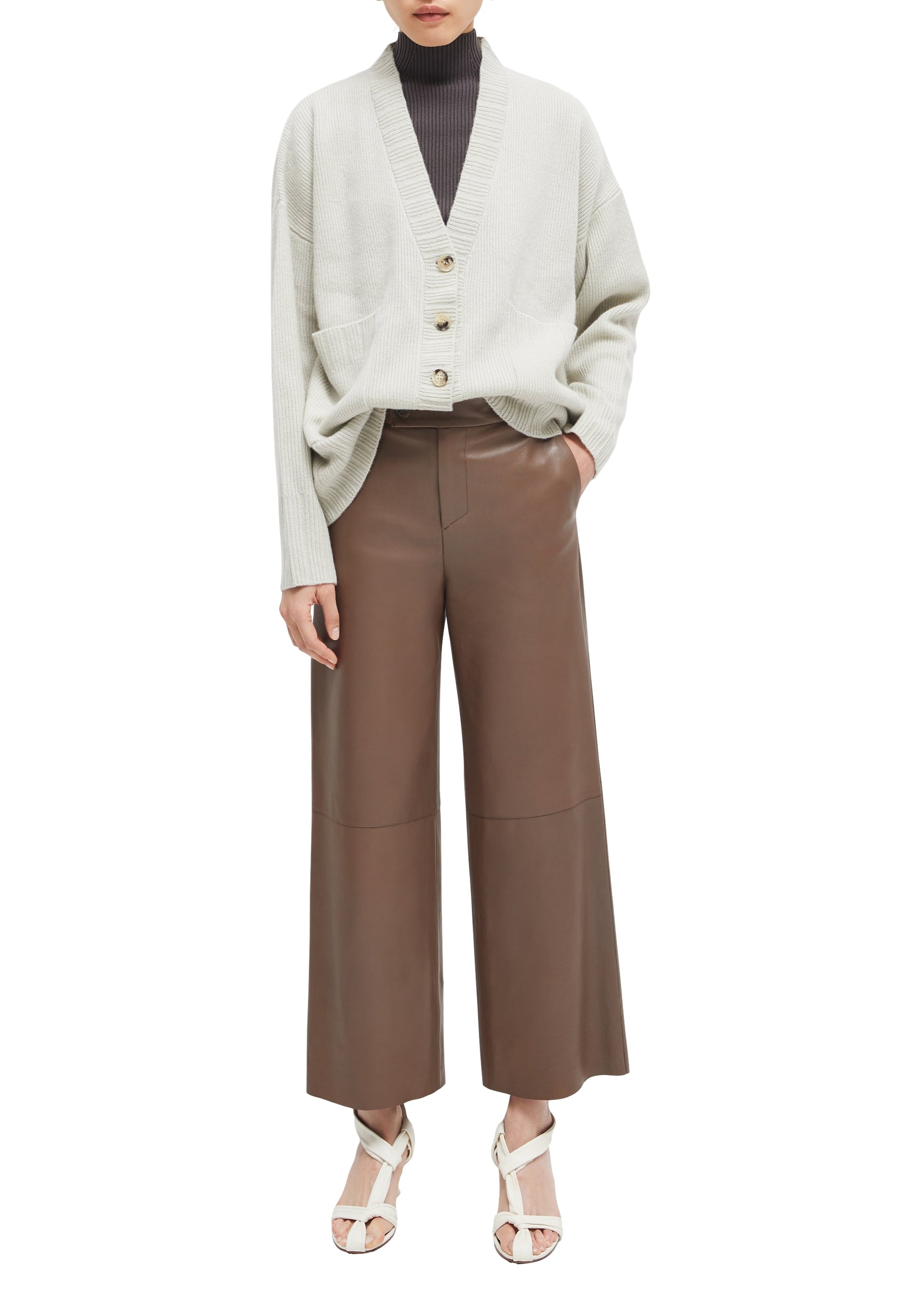 Orleans oversized wool and cashmere cardigan - Cloud Grey