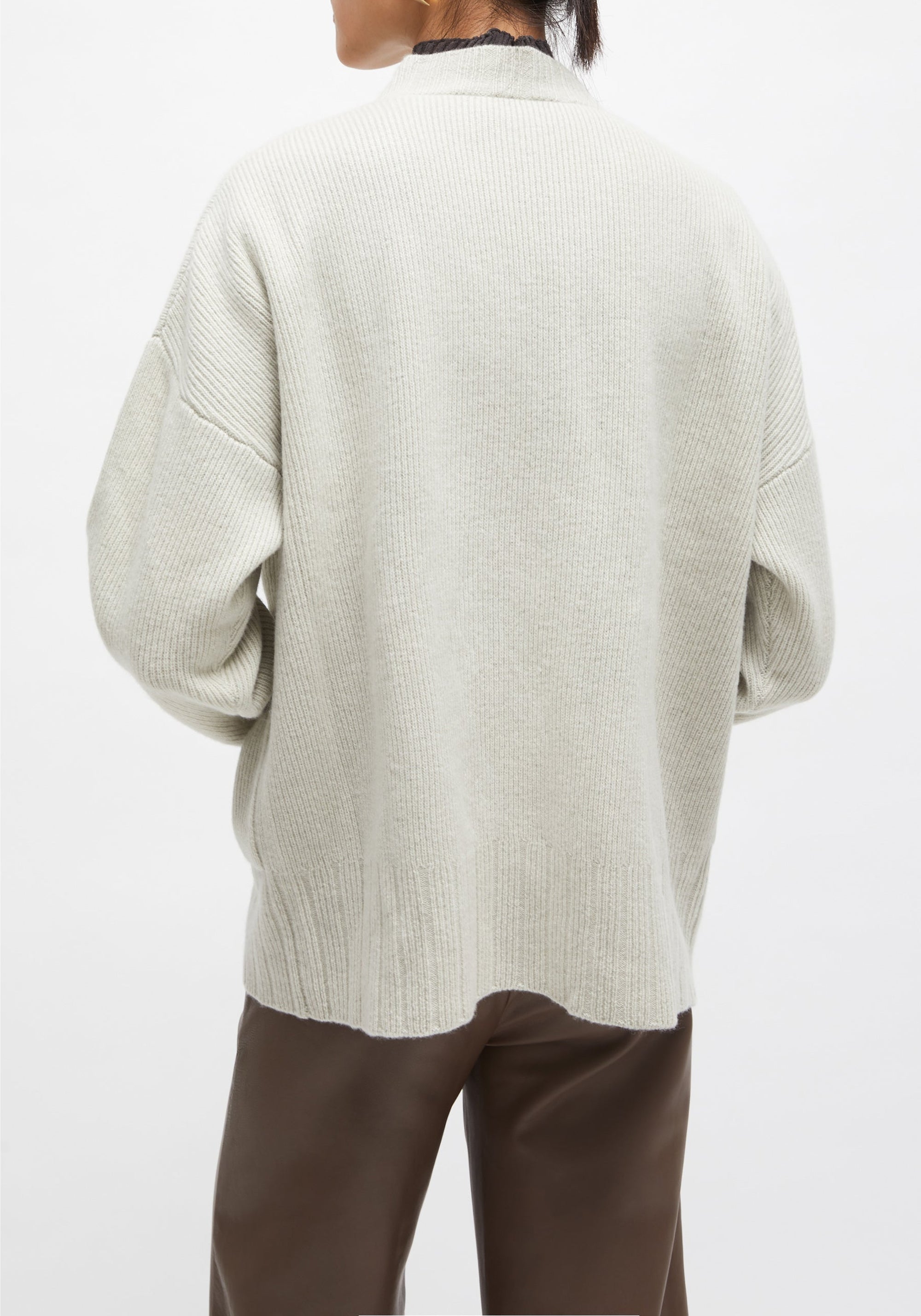Orleans oversized wool and cashmere cardigan - Cloud Grey