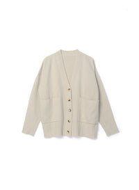 Orleans oversized wool and cashmere cardigan - Cloud Grey