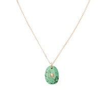 Collier Orso en or jaune avec diamant - Turquoise