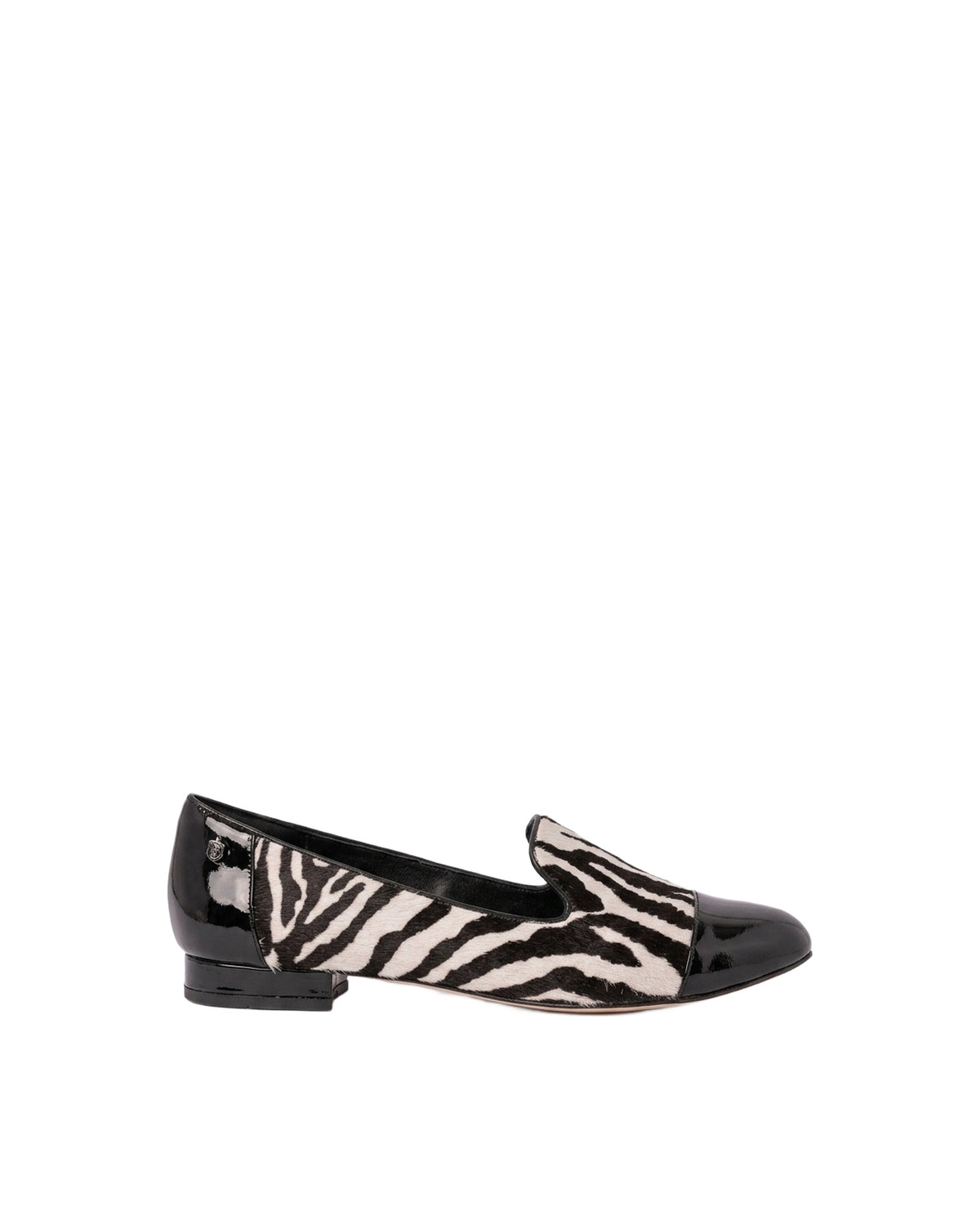 Ortiz-Zebra suede loafers - Black and white