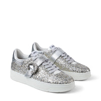 Osaka Lace Up Sneakers - Platinum, Silver & Crystal