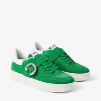 Sneakers Osaka en cuir - Malachite, White & Crystal