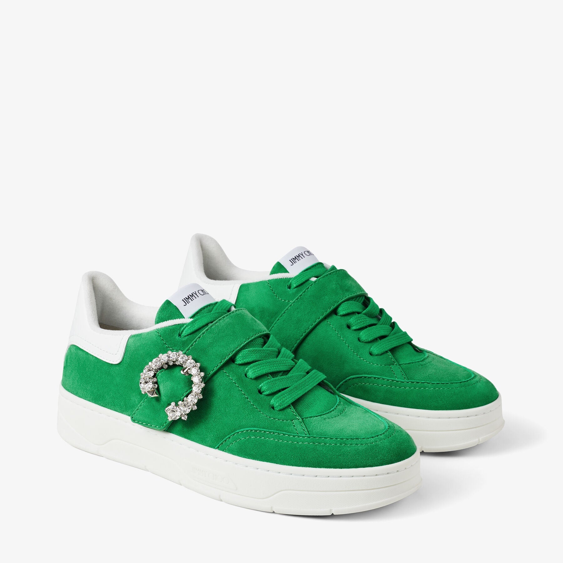 Sneakers Osaka en cuir - Malachite, White & Crystal