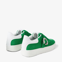Sneakers Osaka en cuir - Malachite, White & Crystal