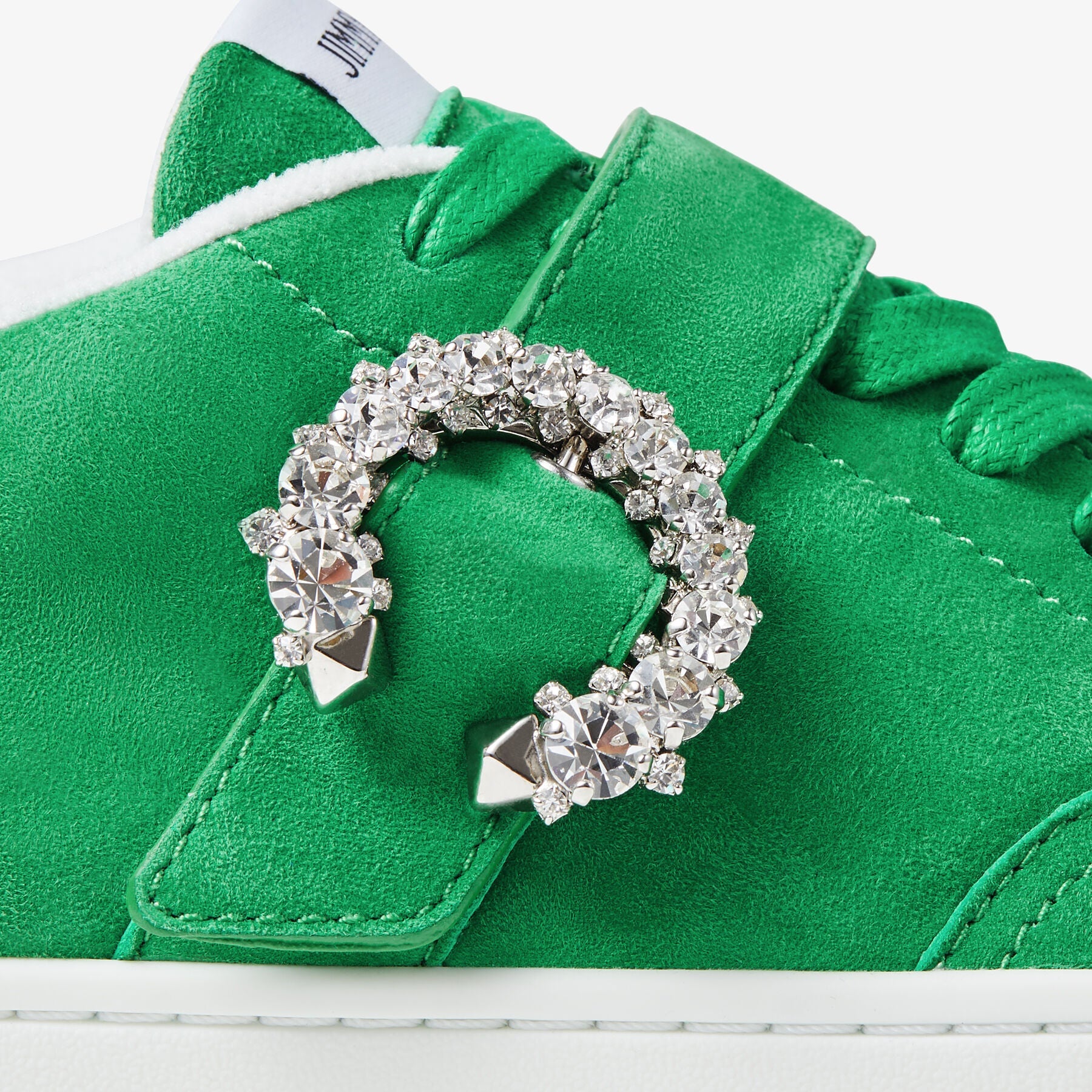 Sneakers Osaka en cuir - Malachite, White & Crystal