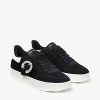 Sneakers Osaka en cuir - Black, White & Crystal