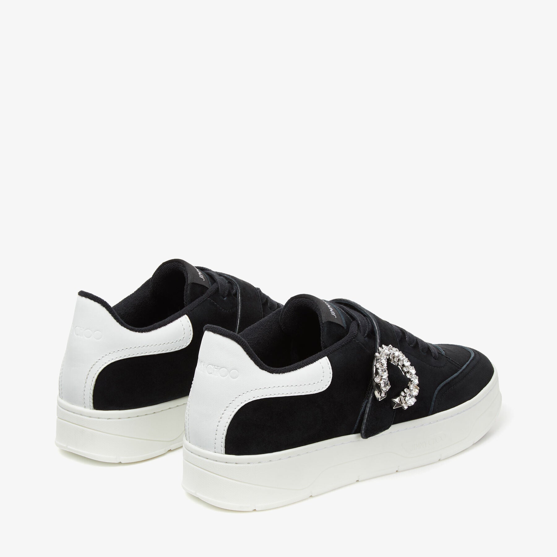 Sneakers Osaka en cuir - Black, White & Crystal
