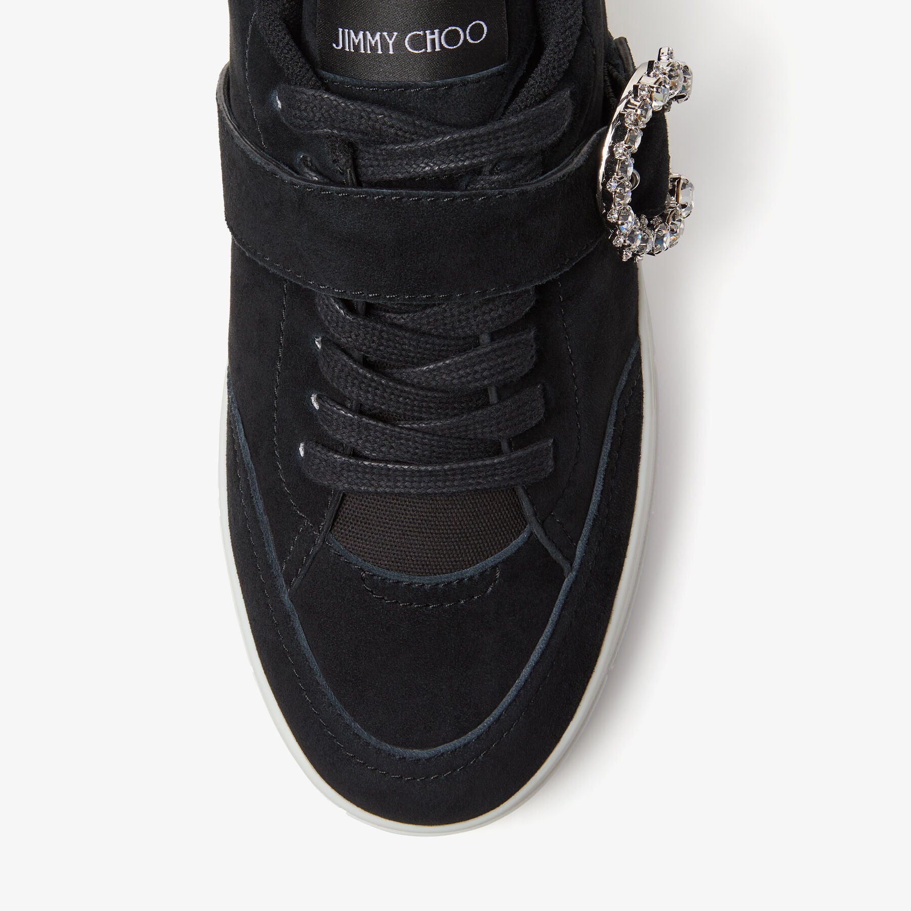 Sneakers Osaka en cuir - Black, White & Crystal