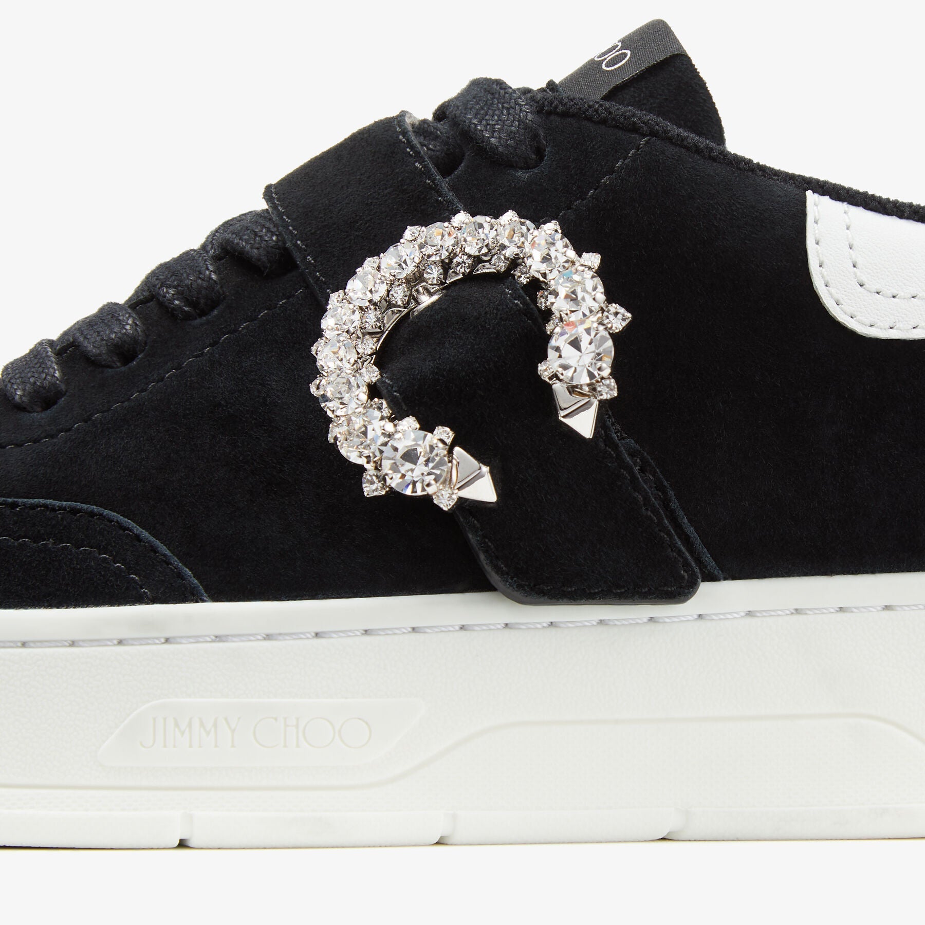 Sneakers Osaka en cuir - Black, White & Crystal
