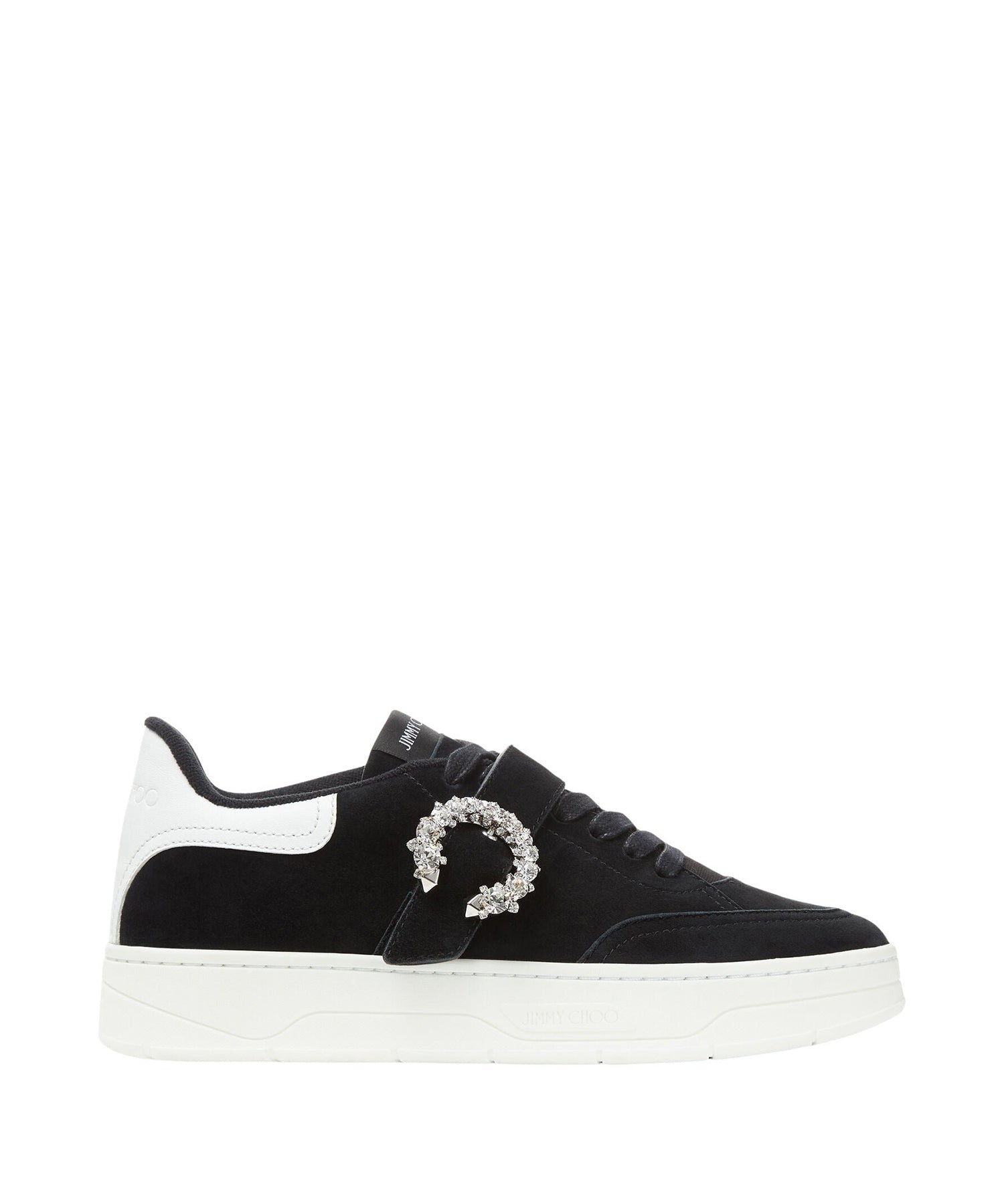 Sneakers Osaka en cuir - Black, White & Crystal