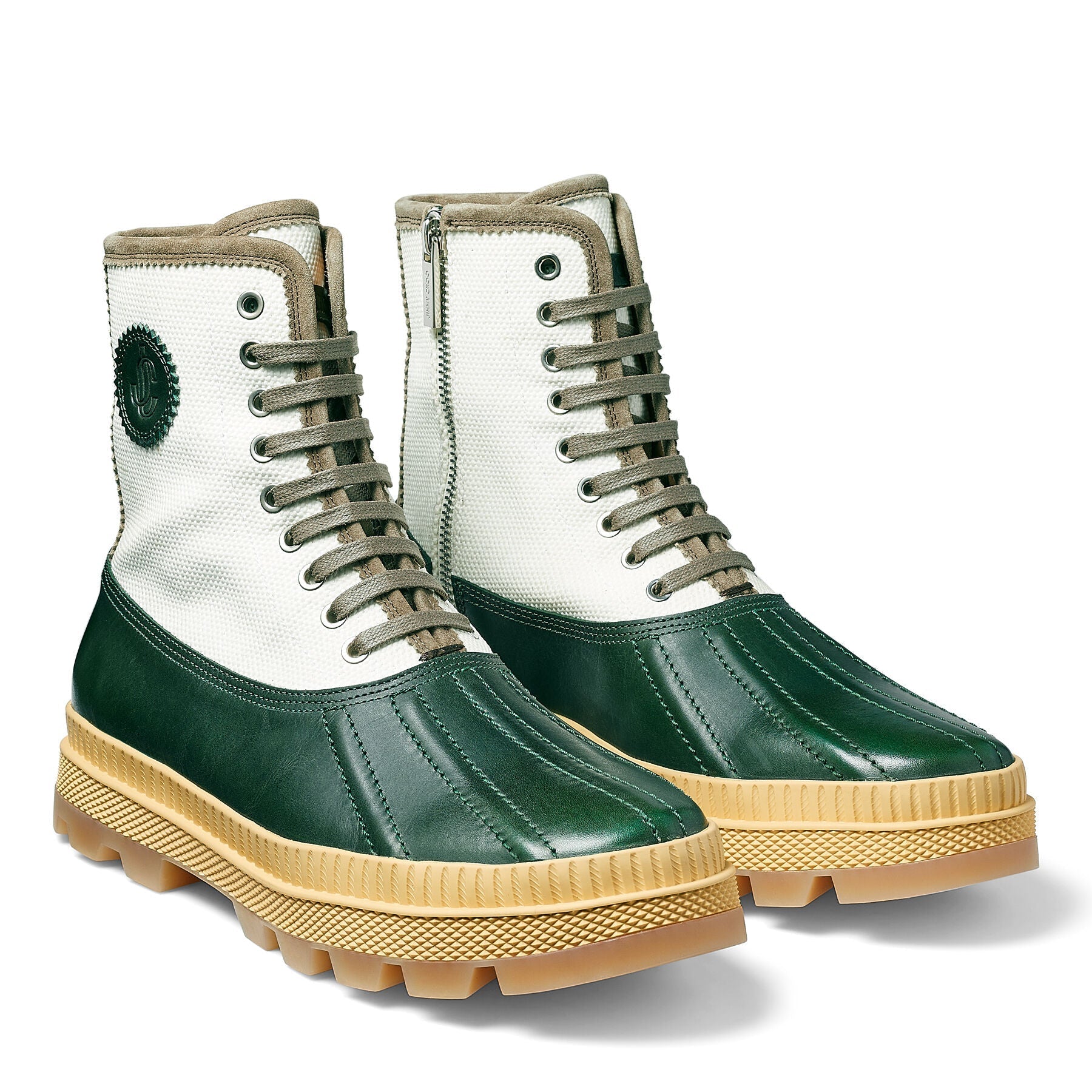 Oskar boots - Sea Green & Latte
