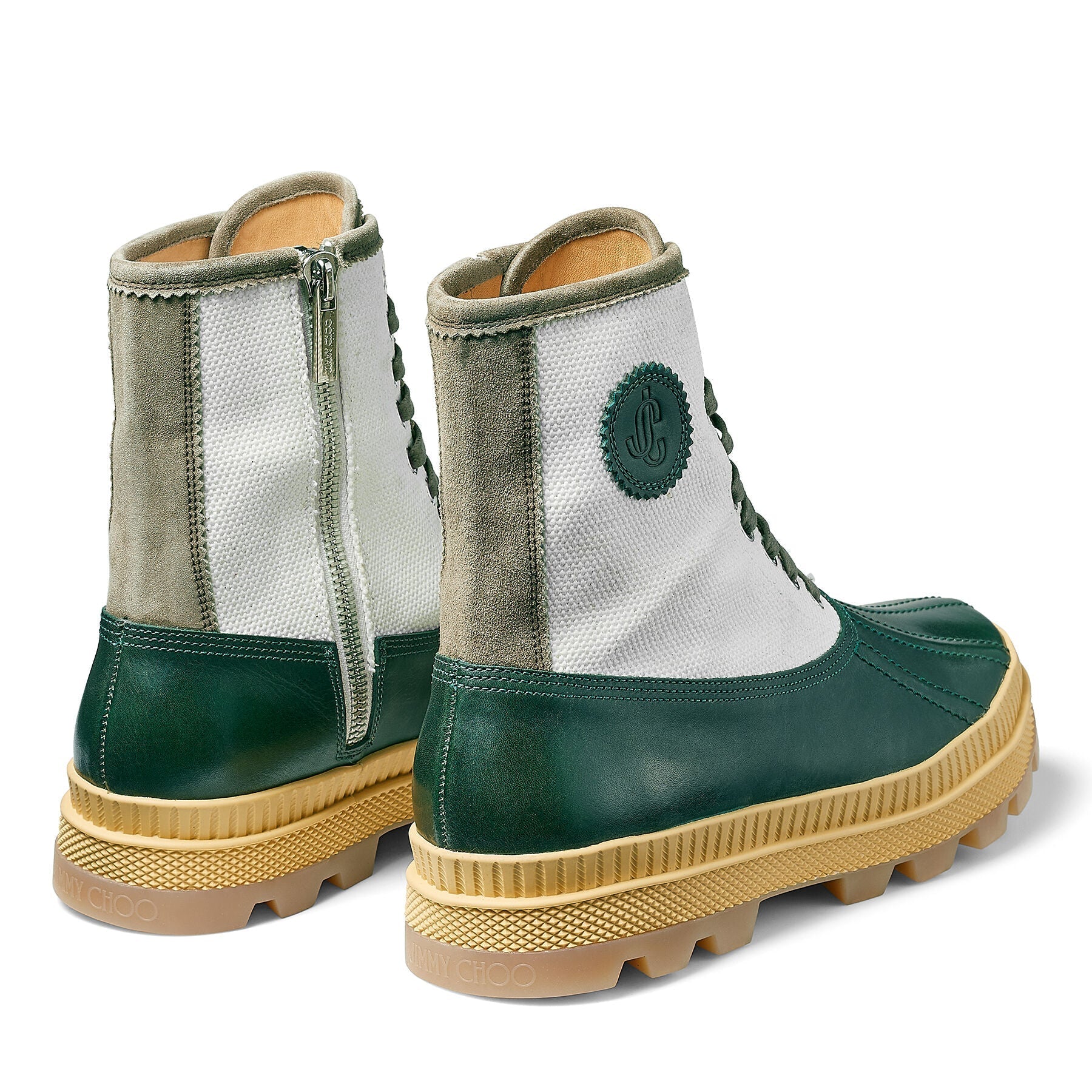 Oskar boots - Sea Green & Latte