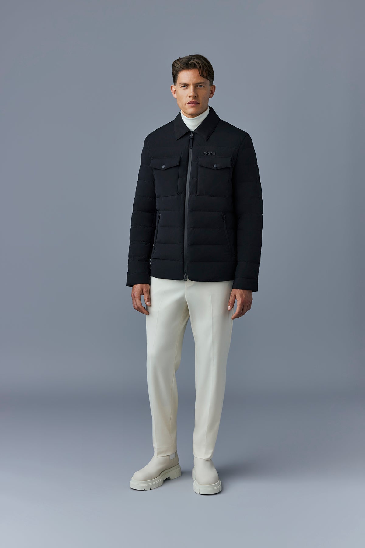 Veste Osmond matelassée en duvet - Black