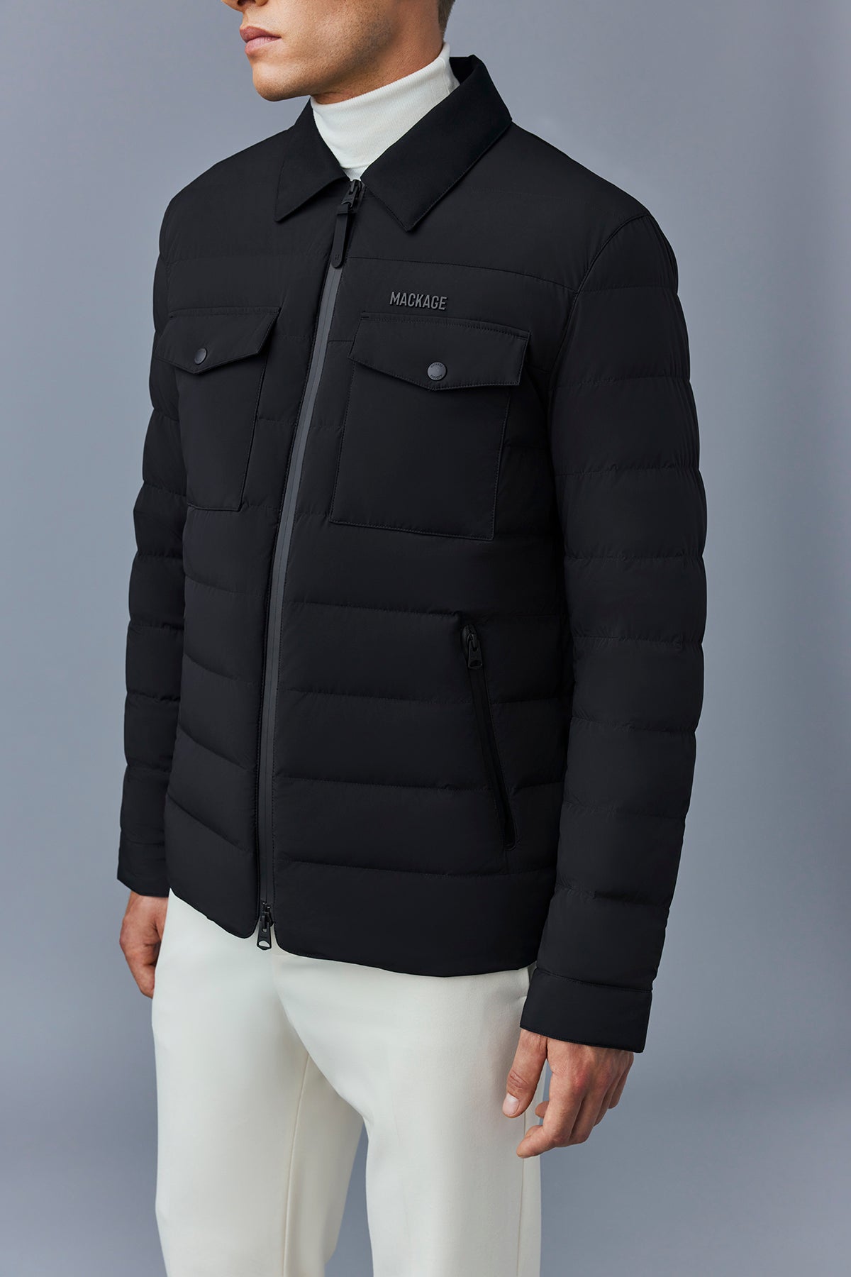 Veste Osmond matelassée en duvet - Black