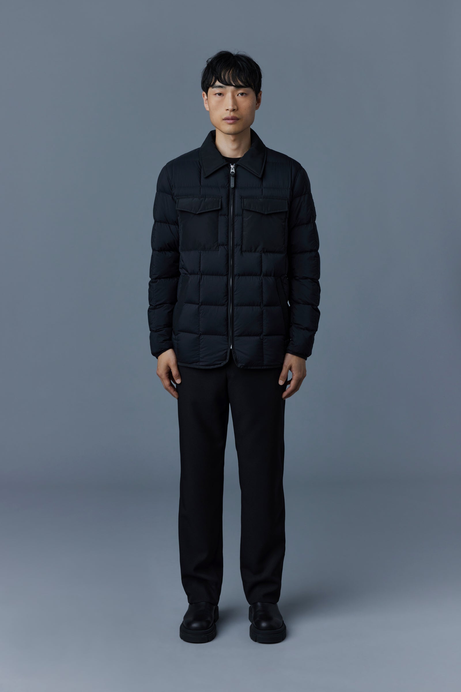 Veste Osmond matelassée en duvet - Black