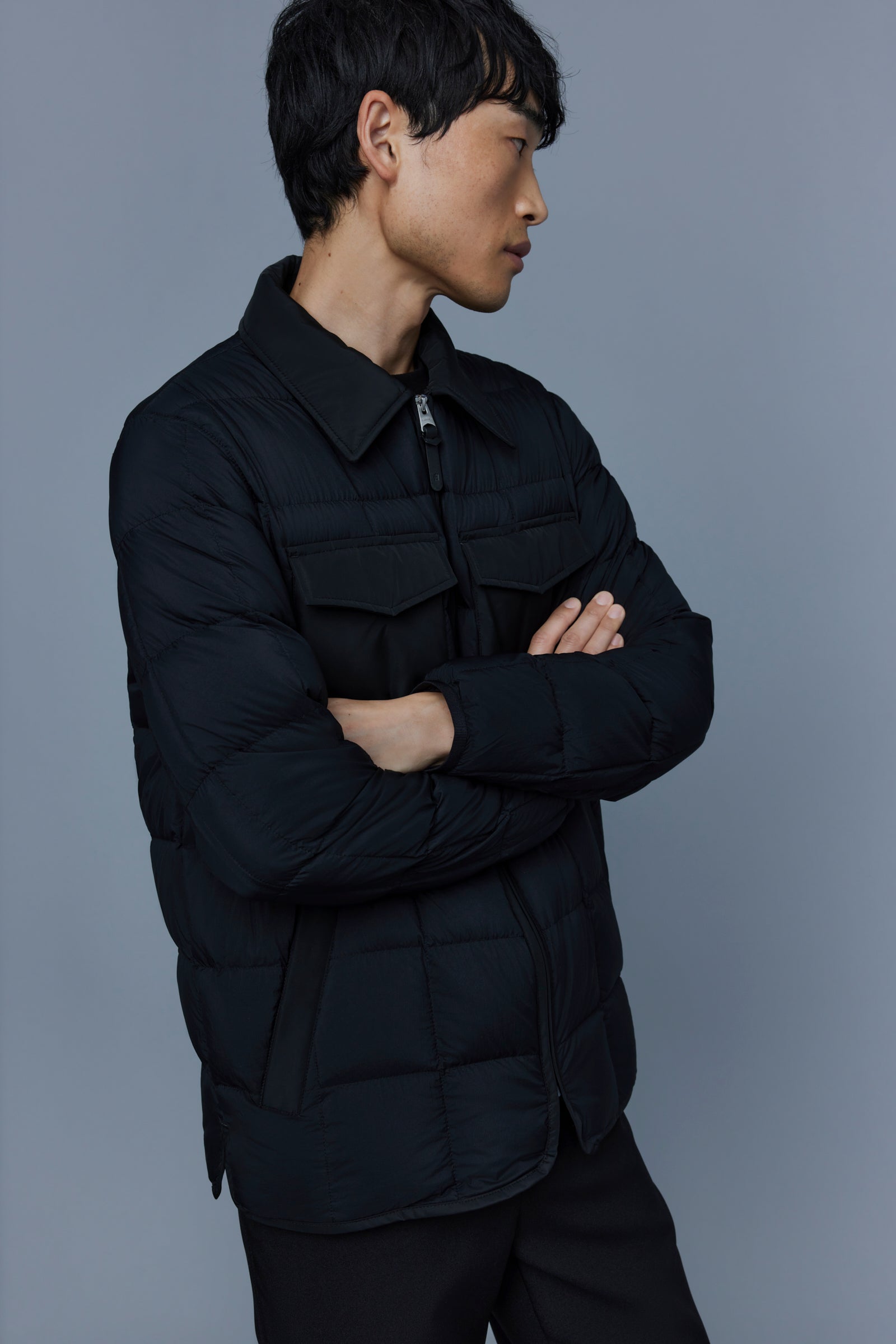 Veste Osmond matelassée en duvet - Black