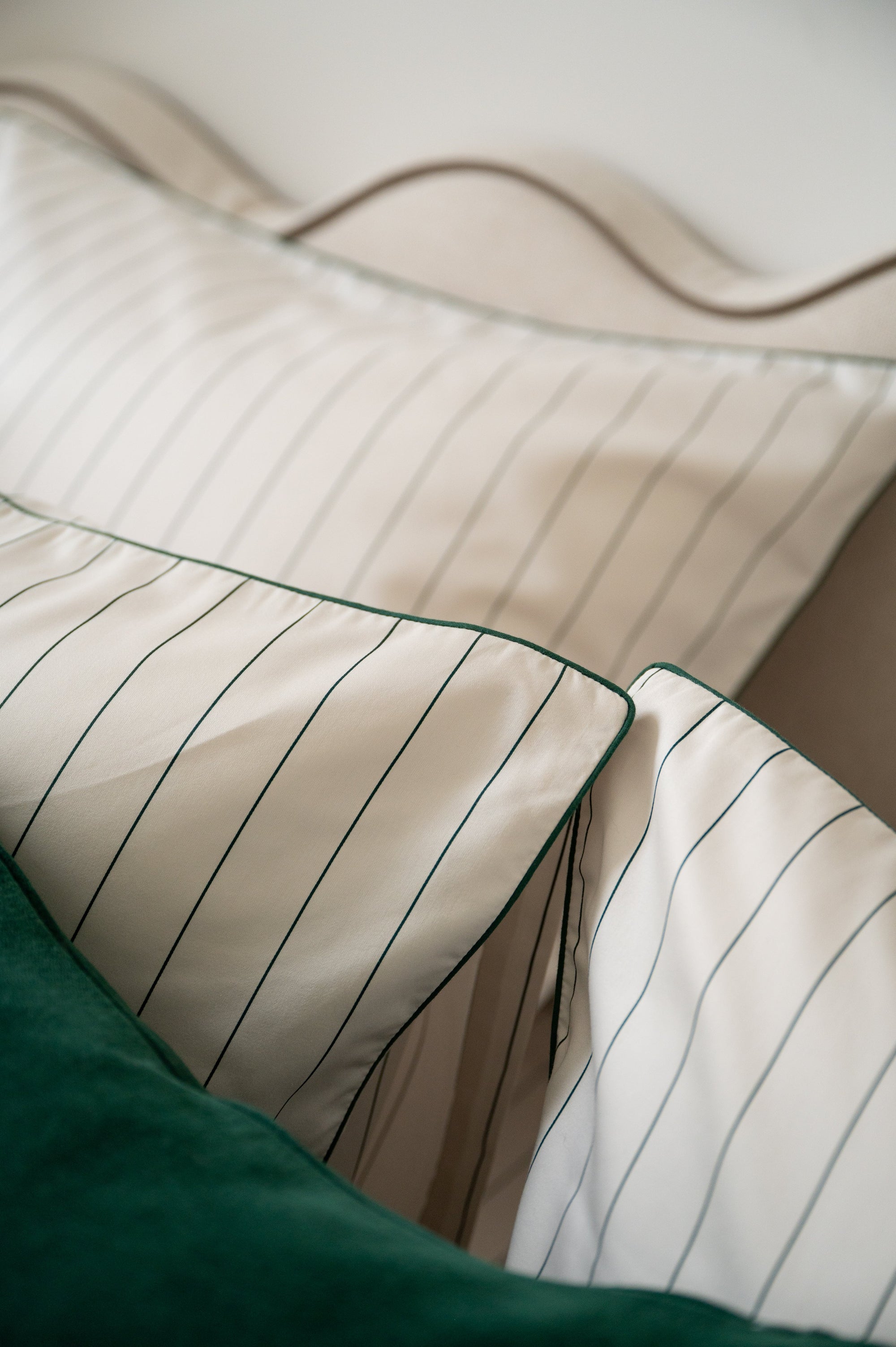 Housse de couette en satin de coton - Vert Forêt