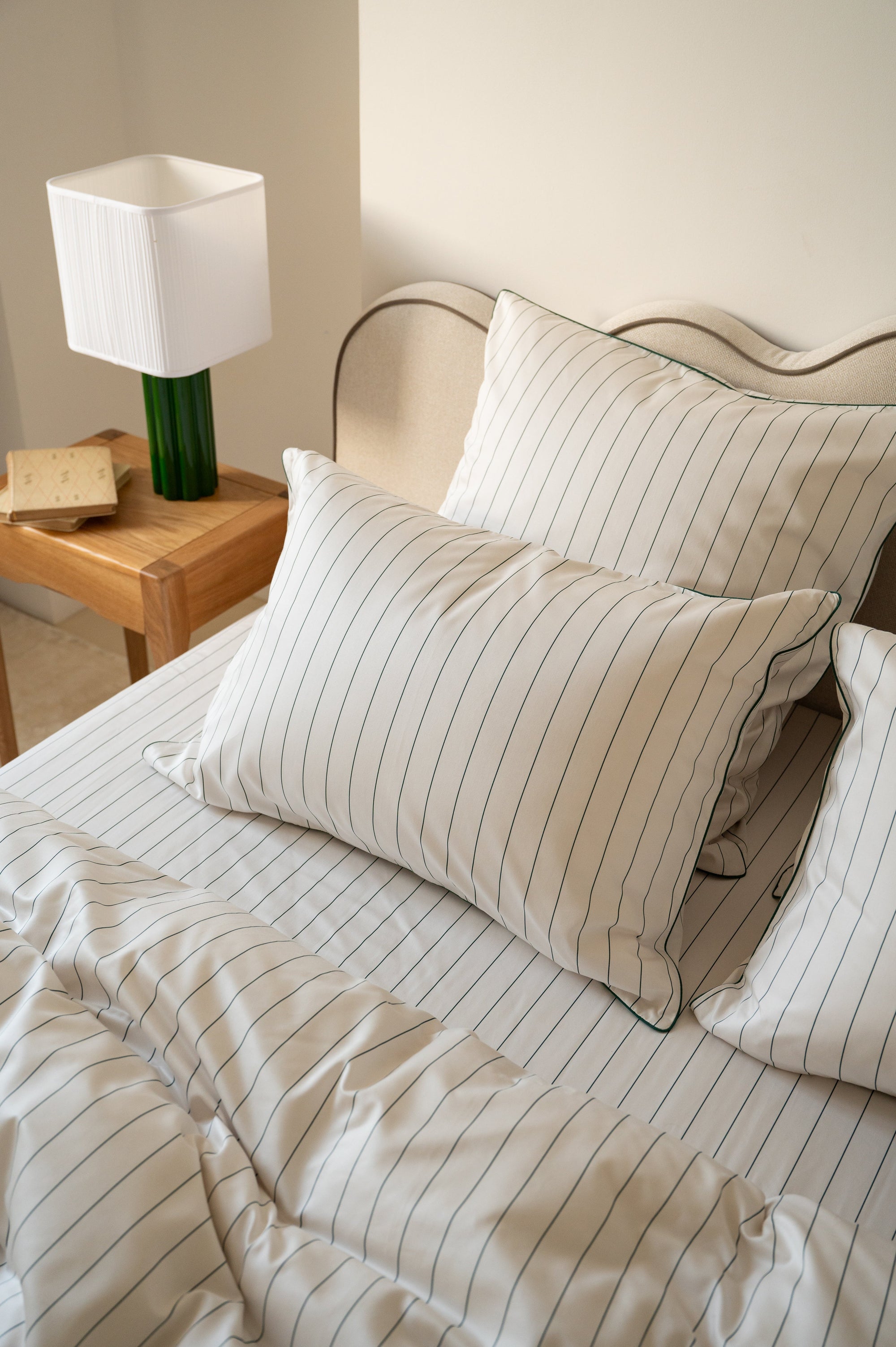 Housse de couette en satin de coton - Vert Forêt