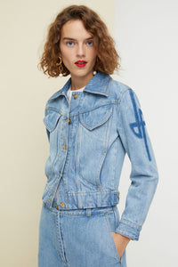 Organic denim jacket - Blueberry