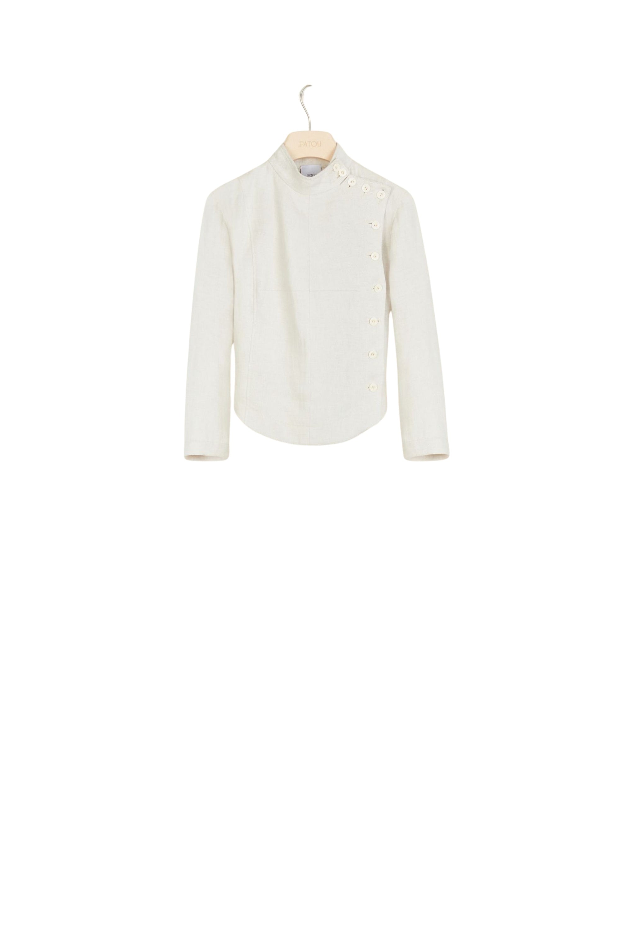 Linen and silk fencing jacket - Cream