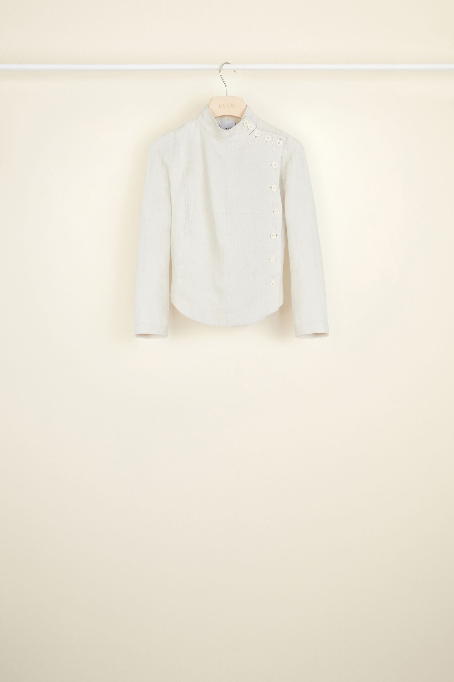 Veste d'escrime en lin et soie - Crème