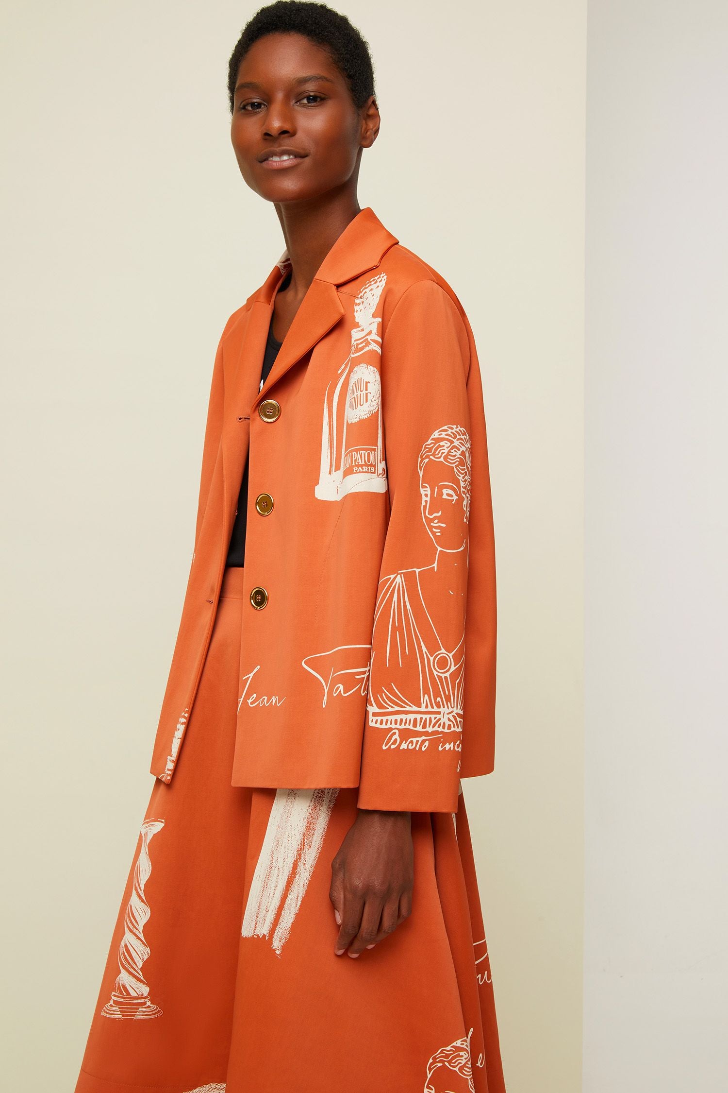 Jacket in printed technical fabric - Sienna