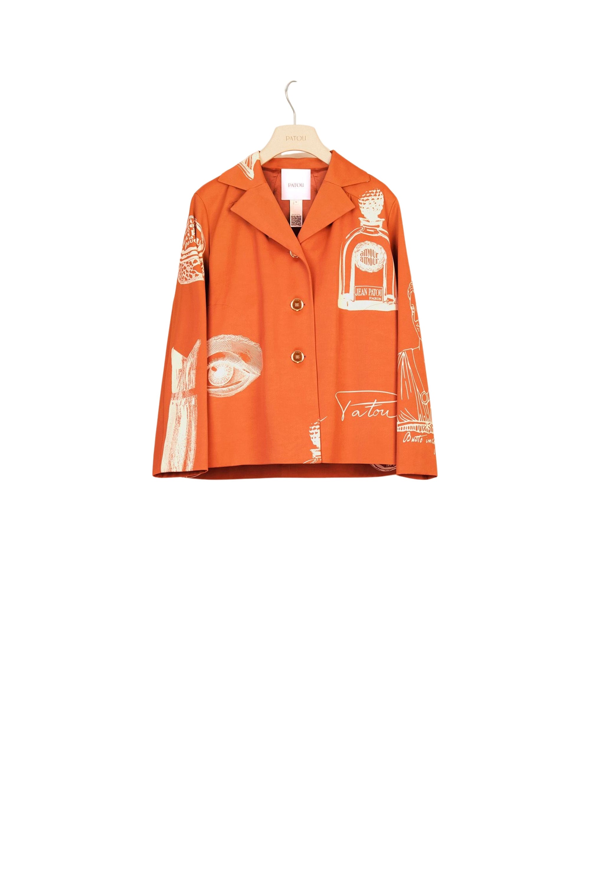 Jacket in printed technical fabric - Sienna