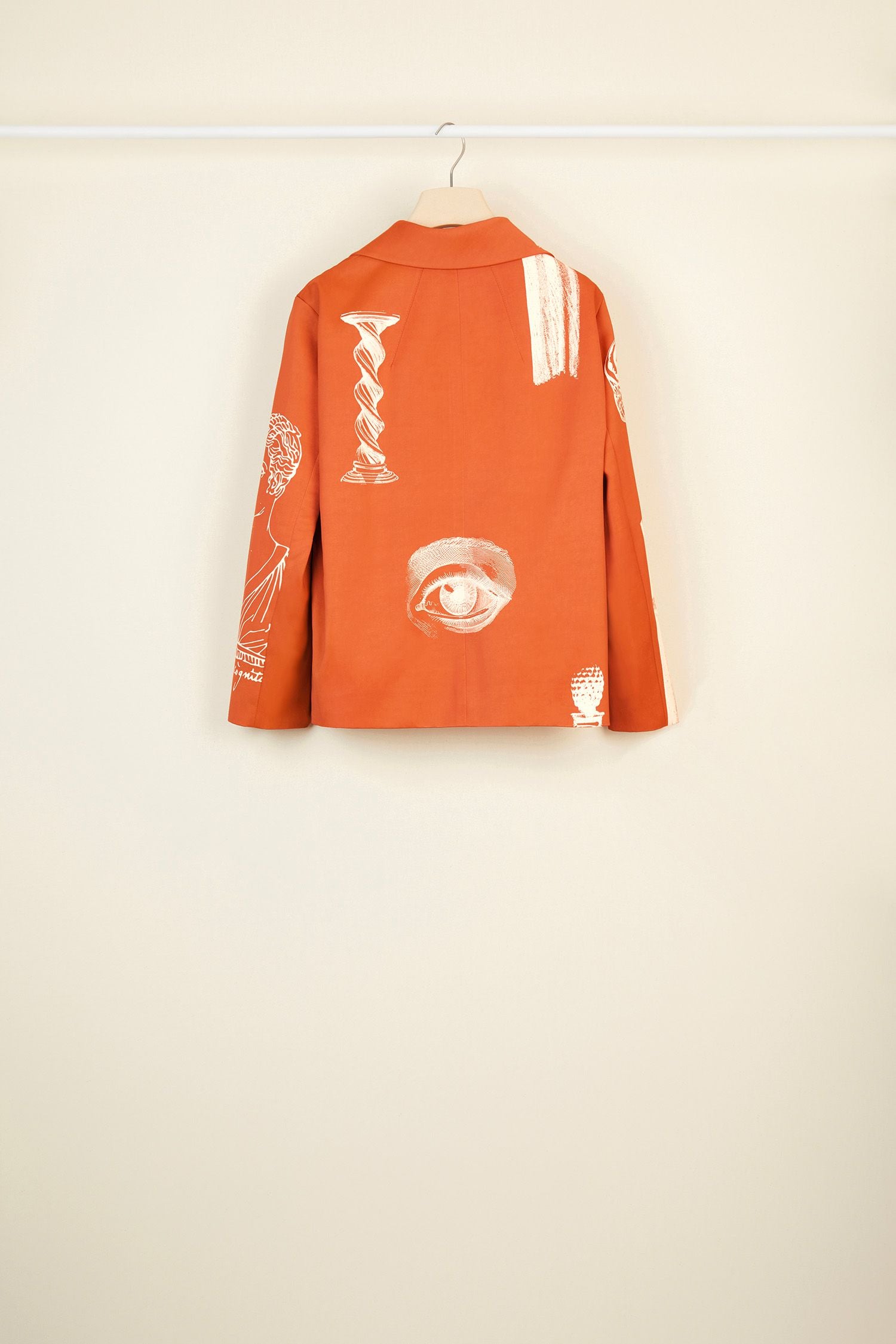 Jacket in printed technical fabric - Terre de Sienne