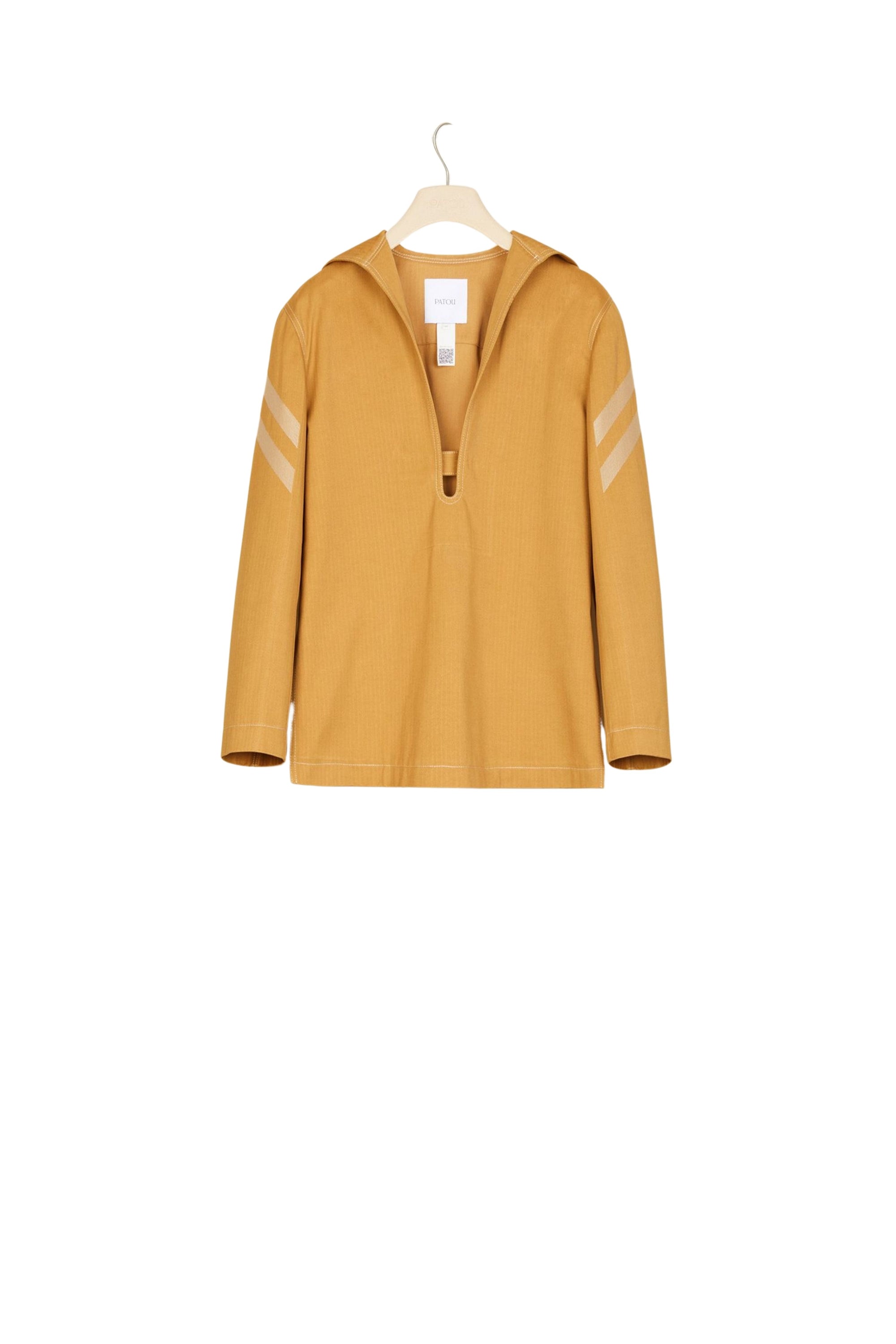 Herringbone cotton shirt - Copper