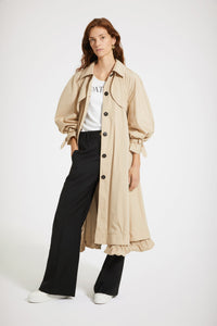 Trench en gabardine à doublure amovible - Sable