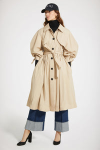 Trench en gabardine à doublure amovible - Sable