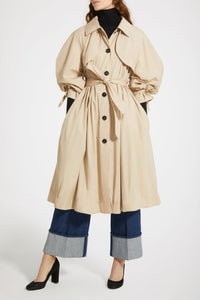 Trench en gabardine à doublure amovible