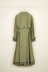 Trench en gabardine à doublure apparente amovible - Kaki