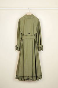 Trench en gabardine à doublure apparente amovible - Kaki