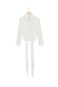 Blouson en soie à lavallière - Perle