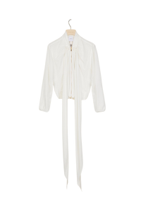 Blouson en soie à lavallière - Perle
