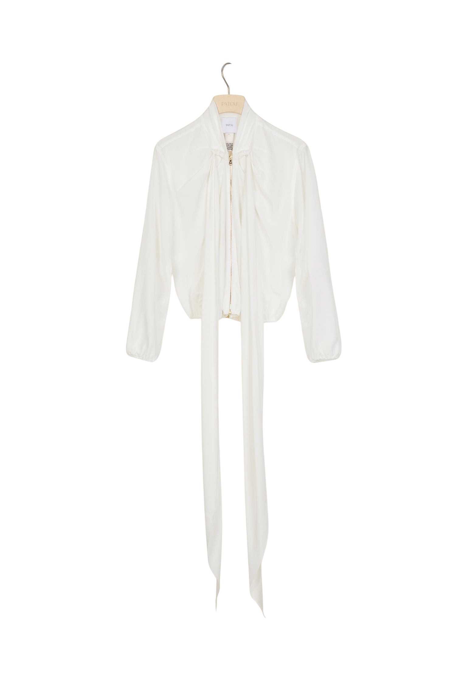 Blouson en soie à lavallière - Perle
