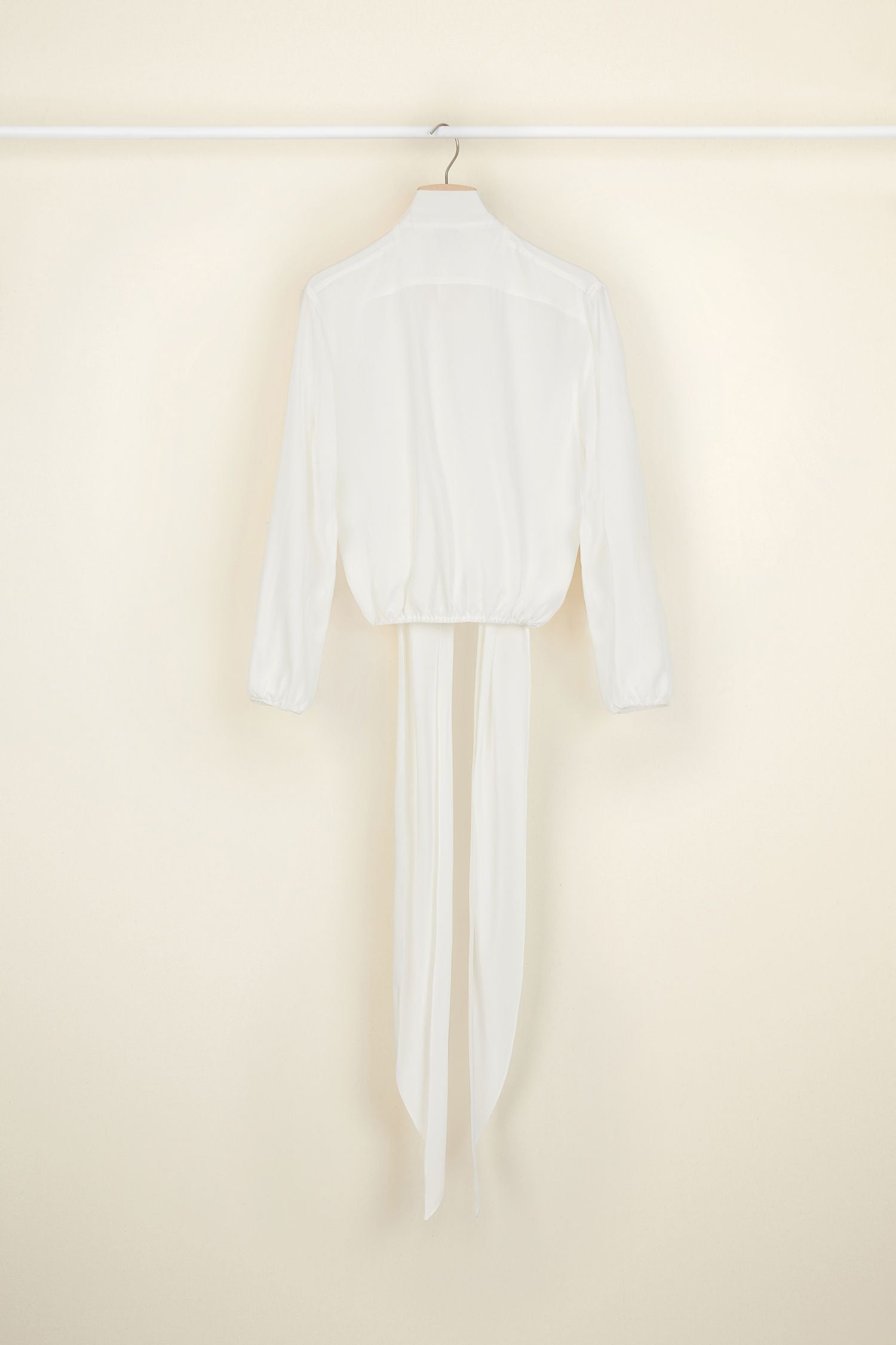 Blouson en soie à lavallière - Perle